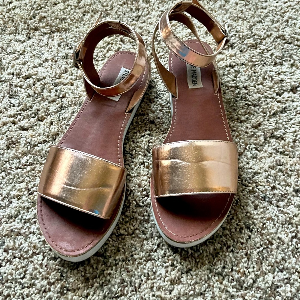 Rose Gold Steve Madden Sandals 7.5M